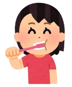 歯を磨く